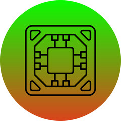 Canvas Print - Microprocessor Icon