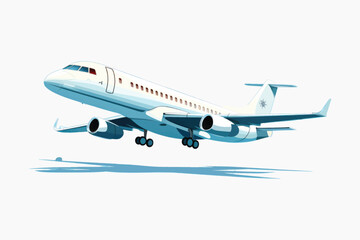 Canvas Print - Modern commercial airplane illustration