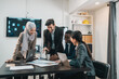 © chokniti - Effective Team Training, Group Discussion Teamwork in Office, Enhancing Professional Communication Skills, Businesspersons Collaborating on Strategy Planning, Building Stronger Dynamics Corporate