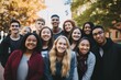 © CojanAI - Portrait of a smiling diverse group of students