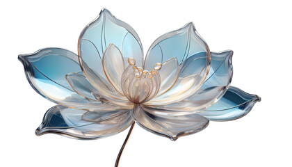 colorful gradient transparent glass textured lily lotus flower