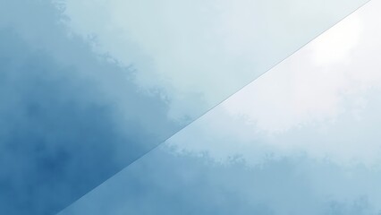 Light blue and white background, diagonal layout, light color scheme, gradient style, abstract shape.