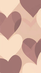 Poster - Romantic heart pattern design