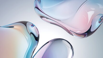 Wavy Glass Shapes Background