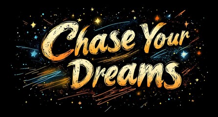 Create your dreams. Inspirational quote. Hand drawn lettering.