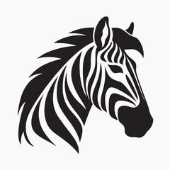 Poster - Stylized zebra head illustration