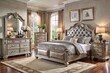 © DigitalArt Max - The elegant dresser boasts a reflective finish, matching the classic bed frame and ornate headboard, while soft
