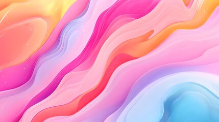 Poster - Abstract Colorful Liquid Background with Wavy Lines