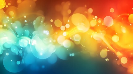 Poster - Abstract Colorful Bokeh Background with Light and Soft Focus