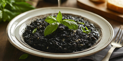 Wall Mural - Italian Cuisine, Risotto Nero