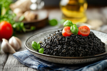 Wall Mural - Italian Cuisine, Risotto Nero