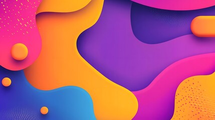 Wall Mural - Abstract Colorful Shapes Background Design