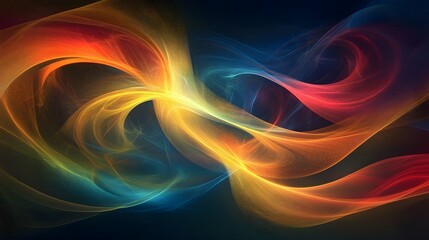 Poster - Abstract Colorful Wavy Lines Design