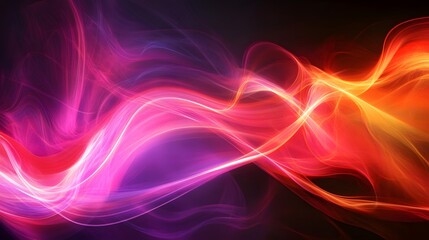 Wall Mural - Abstract Background with Red  Orange  and Purple Flowing Lines