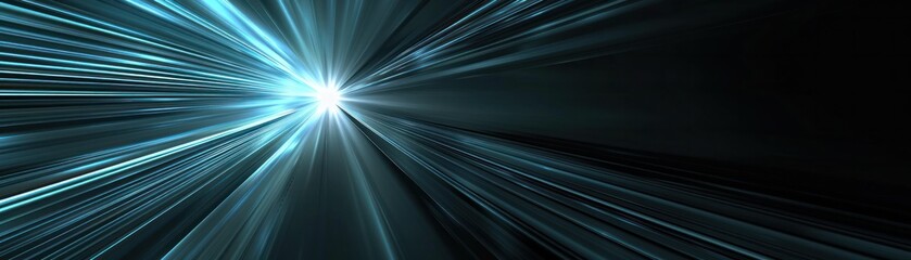 blue light shine beam explosion from one point expanse bright horizontal