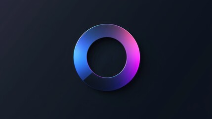 Wall Mural - A zero logo with a gradient effect, creating a sense of depth and dimension.