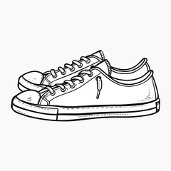 Sticker - Stylish casual sneakers illustration