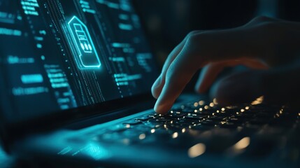 Typing Login and Password: Cybersecurity Focus.
