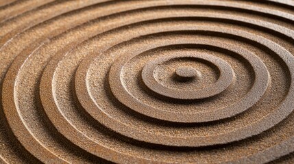 A zen pattern of concentric circles, reminiscent of raked sand in a zen garden.