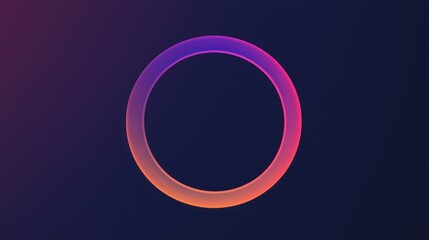Wall Mural - A minimalist zen circle logo with a subtle gradient, conveying harmony and unity.