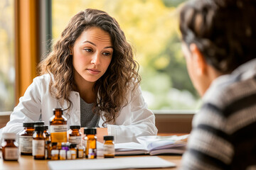 Female healthcare professional discussing treatment options with patient