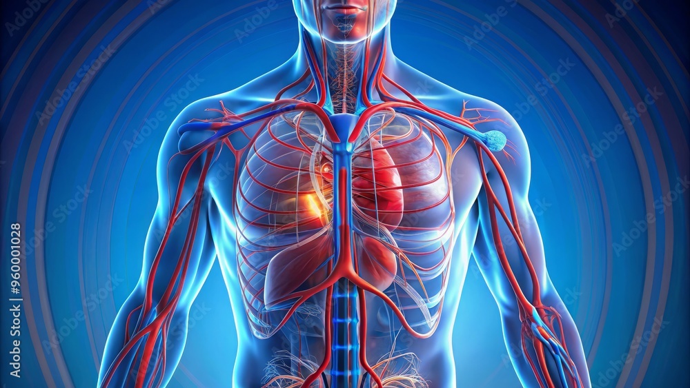 Cardiovascular System Infographic Illustrations Medical Concept Anatomy ...