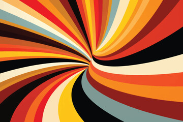 Wall Mural - Colorful abstract spiral pattern