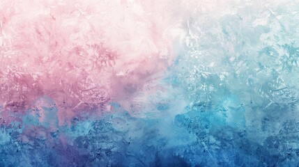 Canvas Print - Soft pastel ombre wallpaper of blues and pinks with smooth watercolor texture