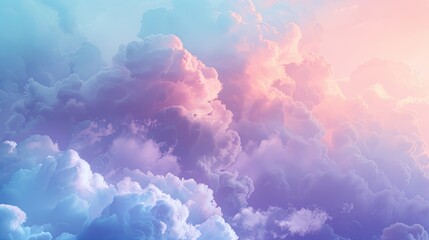 Canvas Print - Serene retro gradient of blues and purples blending with a soft dreamy backdrop