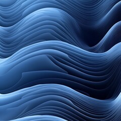 Poster - Abstract Blue Waves Pattern