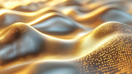 Canvas Print - Golden Wave Abstract