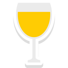 Sticker - Cocktail sticker vector icon an isolated background 