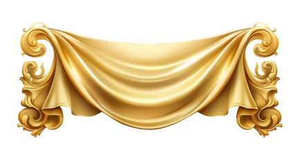 gold banner isolated on white