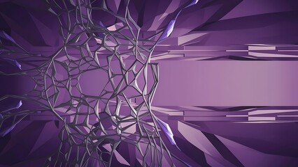 Illustration of abstract Purple horizontal low poly background. Beautiful polygon design pattern. Useful for your needs.