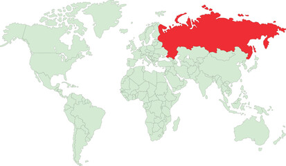  map of the world mentioned Russian map