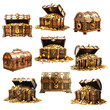 © Rawpixel.com - PNG 3D treasure box element set, transparent background