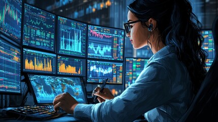 Sticker - Stock Market Analysis with Multiple Screens