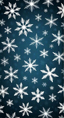 Wall Mural - snowflakes on blue background