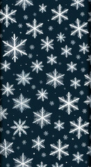 Poster - snowflakes pattern