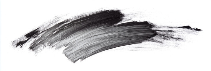 Wall Mural - bright gray brush stroke of paint on white background