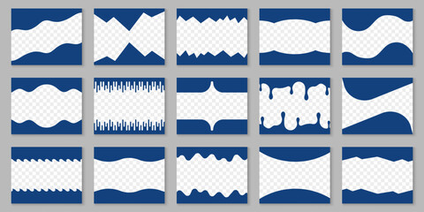 Wall Mural - website divider shape pack. abstract design elements for top and bottom of web pages. collection of 
