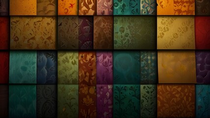 Wall Mural - Texture background with shapes and patterns digital illustration Generative AI