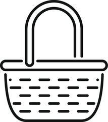 Sticker - This is a simple vector icon of an empty basket, perfect for representing shopping or retail