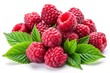 © suththirat - Isolated ripe raspberries on transparent background. Healthy fruit with high vitamin and mineral content. Freshness of juicy fruit.