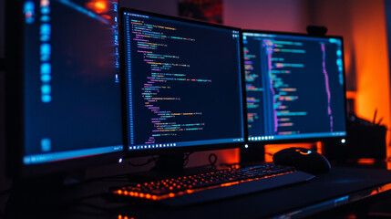 This image shows a computer screen with code, representing the work of a programmer. It highlights the role of technology in education and how coding is a part of learning science.