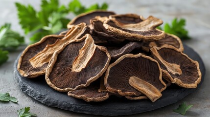 Picture of dehydrated porcini mushrooms