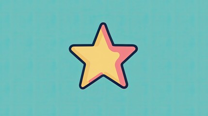 Line icon of a star, symbolizing achievement and success, with a simple, clean design.