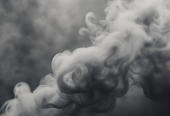 Abstract black and gray smoke on soft cloudy background