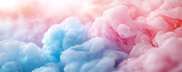 Abstract Background Illustration - Pink and Blue Glitter Smoke