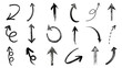 © Rawpixel.com - PNG black doodle arrow element set, transparent background
